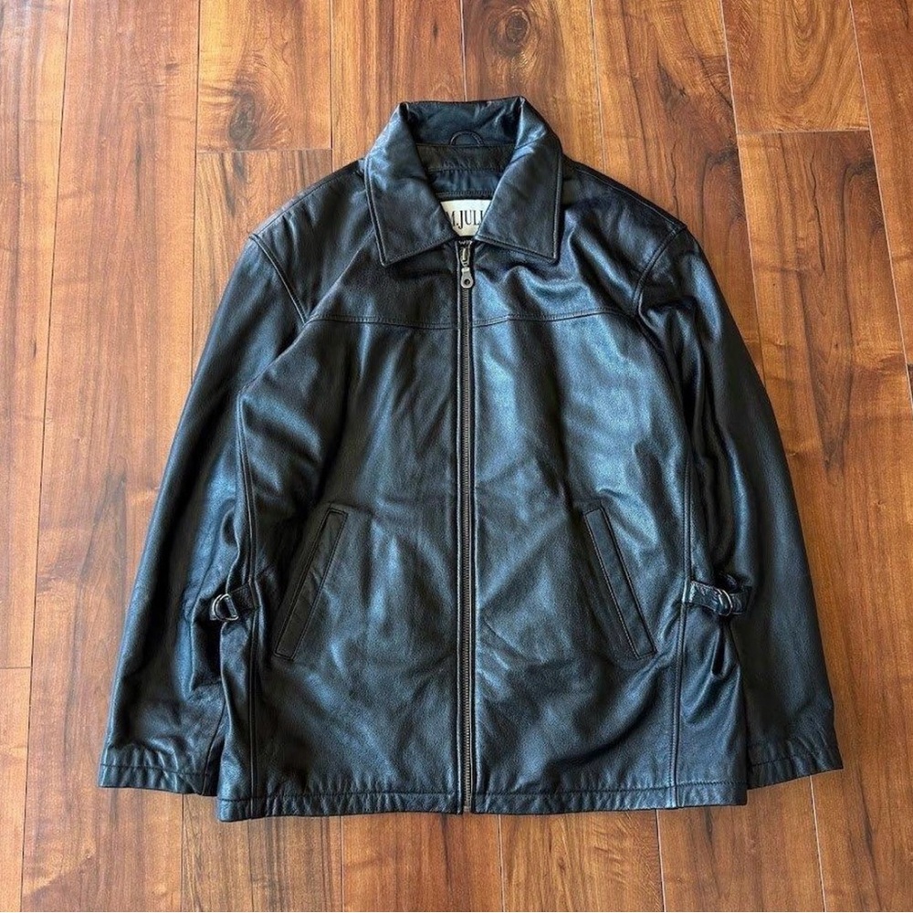 vintage m julian black leather jacket